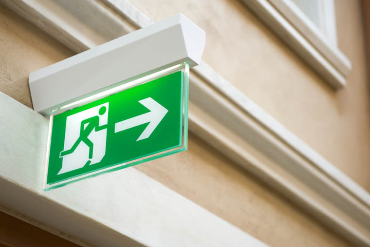 Emergency exit light sign